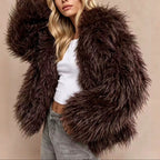 Sydney - Women's Plush Faux Fur Statement Jacket