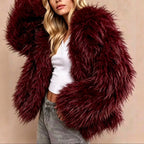 Sydney - Women's Plush Faux Fur Statement Jacket