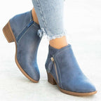Tabitha - Women's Suede Wedge Ankle Boots