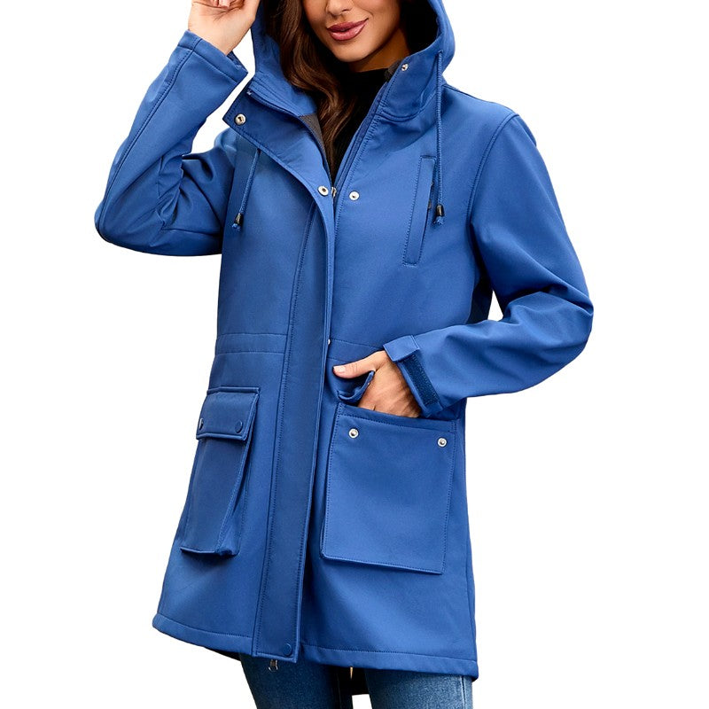 Tara - Women's Multi-Pocket Hooded Zip-Up Utility Jacket 1