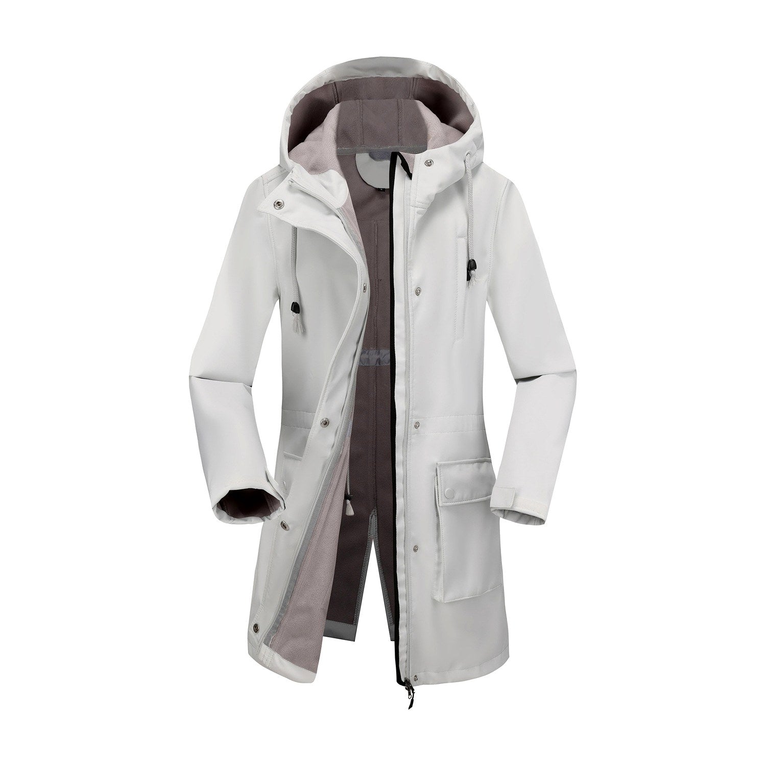 Tara - Women's Multi-Pocket Hooded Zip-Up Utility Jacket 6