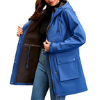 Tara - Women's Multi-Pocket Hooded Zip-Up Utility Jacket 7