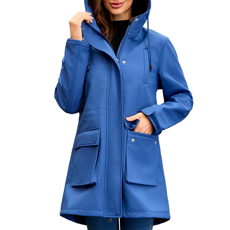 Tara - Women's Multi-Pocket Hooded Zip-Up Utility Jacket 9