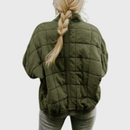 Thea - Women's Quilted Puffer Jacket with Mock Neck