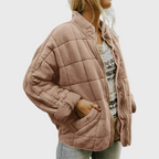 Thea - Women's Quilted Puffer Jacket with Mock Neck