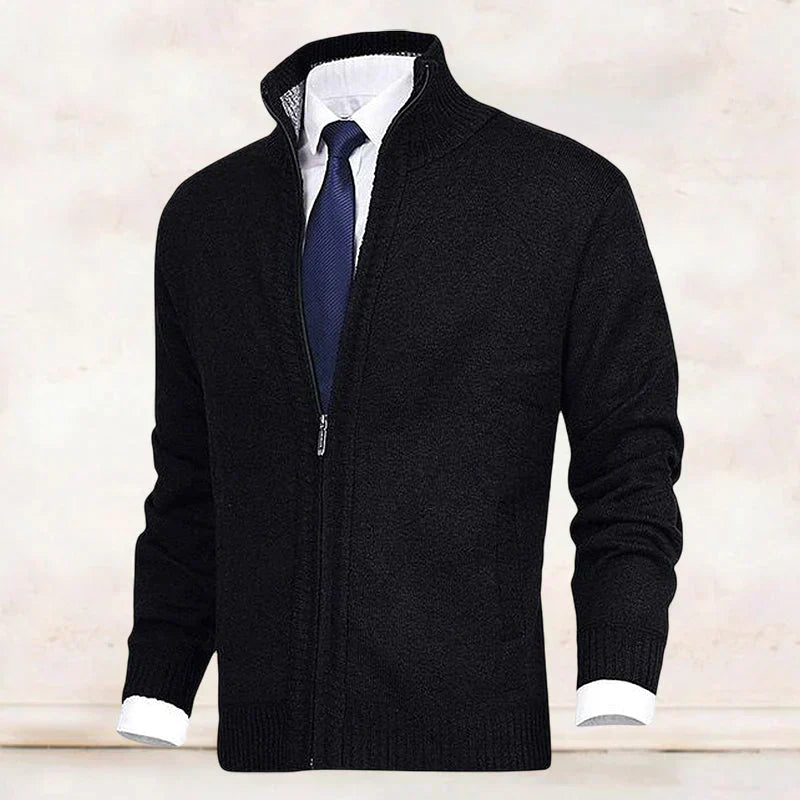 Theodore - Men's Full-Zip Mock Neck Cardigan