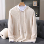 Thiago - Men's Cashmere Hooded Pullover with Drawstring