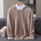 Thiago - Men's Cashmere Hooded Pullover with Drawstring