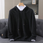Thiago - Men's Cashmere Hooded Pullover with Drawstring