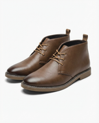 Thomas - Men's Lace-Up Desert Boots with Tan Crepe Sole