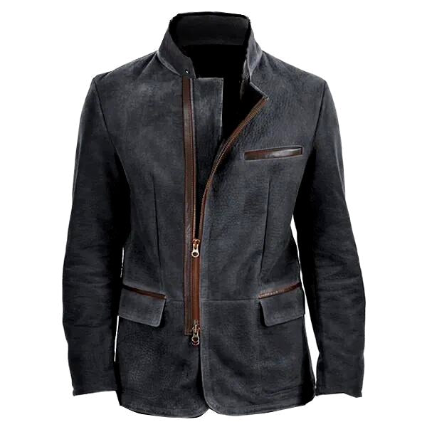 Timothy - Men's Zip Front Tailored Jacket 3