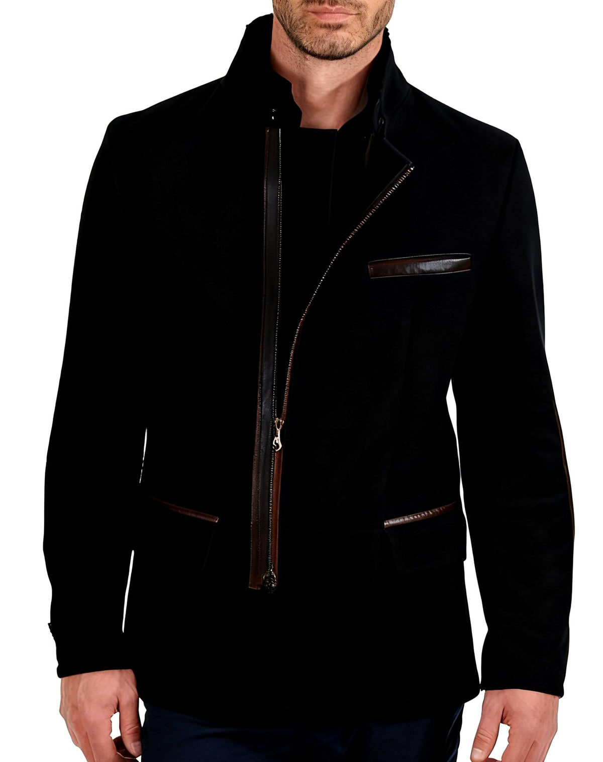 Timothy - Men's Zip Front Tailored Jacket 4