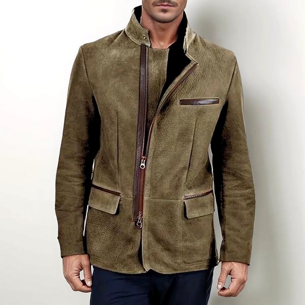 Timothy - Men's Zip Front Tailored Jacket 5