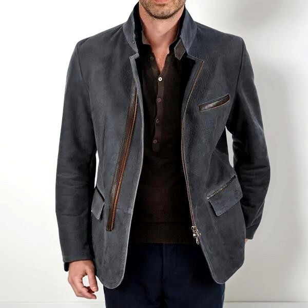 Timothy - Men's Zip Front Tailored Jacket 6