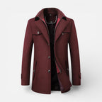 Tobias - Men's Wool-Blend Collared Coat