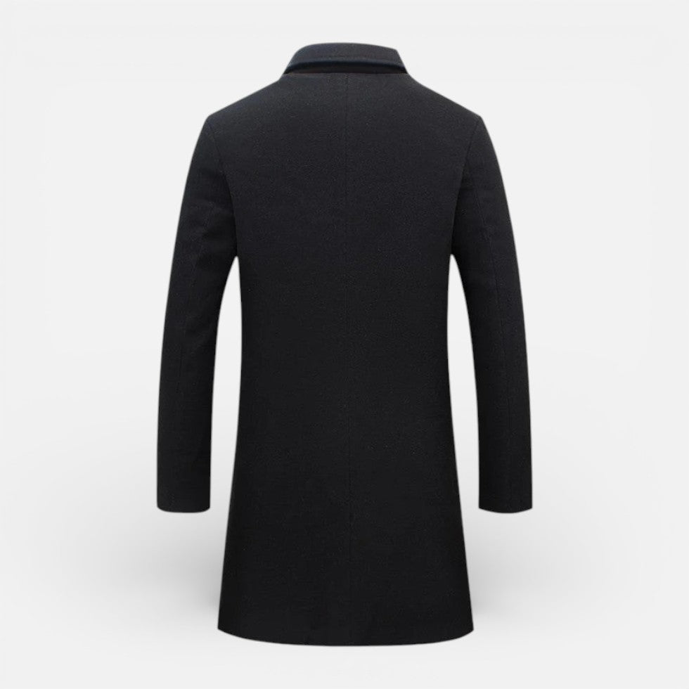Tobias - Men's Wool-Blend Collared Coat