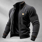 Trevor - Men's Textured Raglan Sleeve Stand Collar Jacket 1