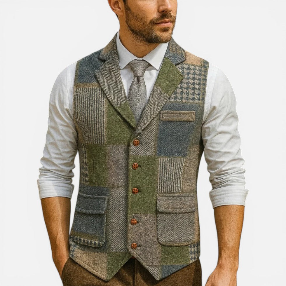 Tucker - Men's Tailored Wool-Blend Vest