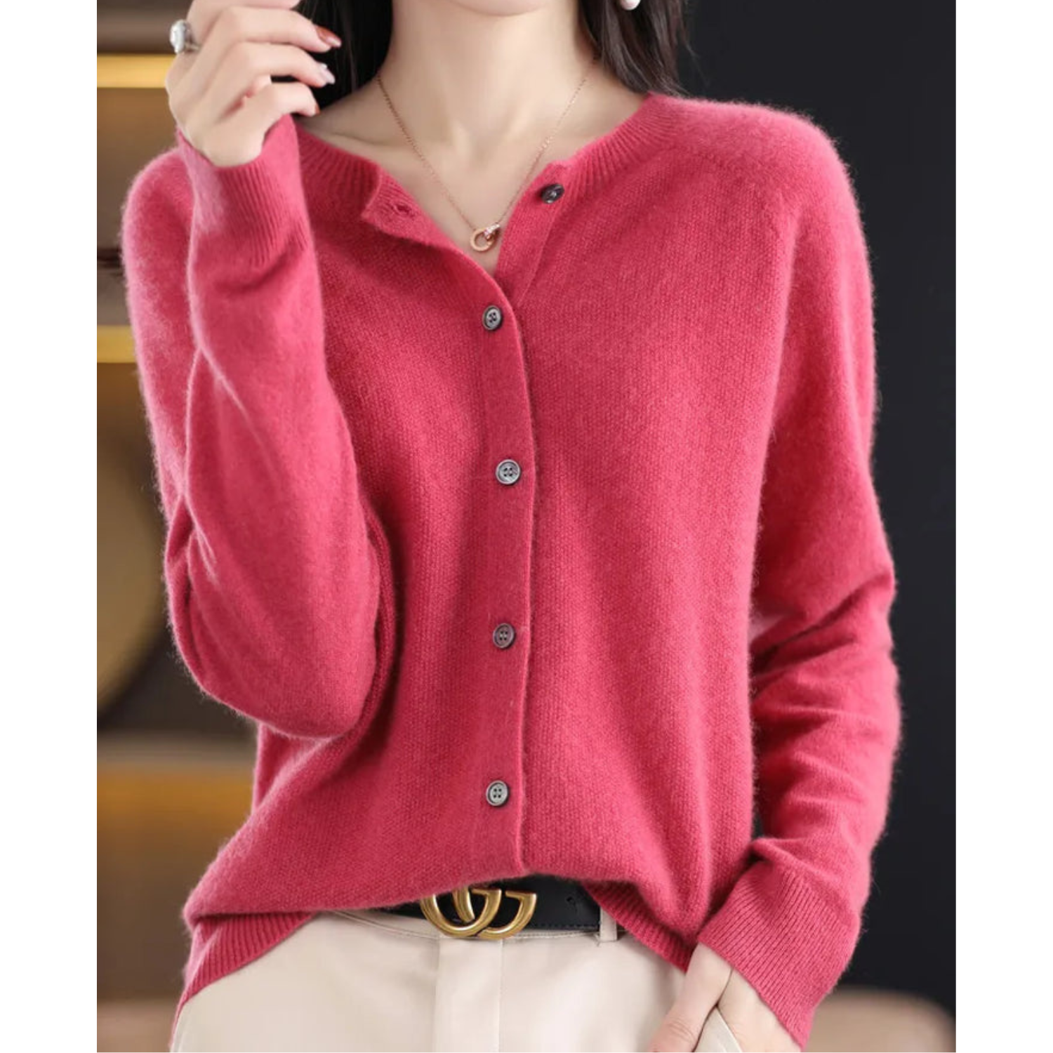 Valerie - Women's Cashmere Wool Knit Cardigan