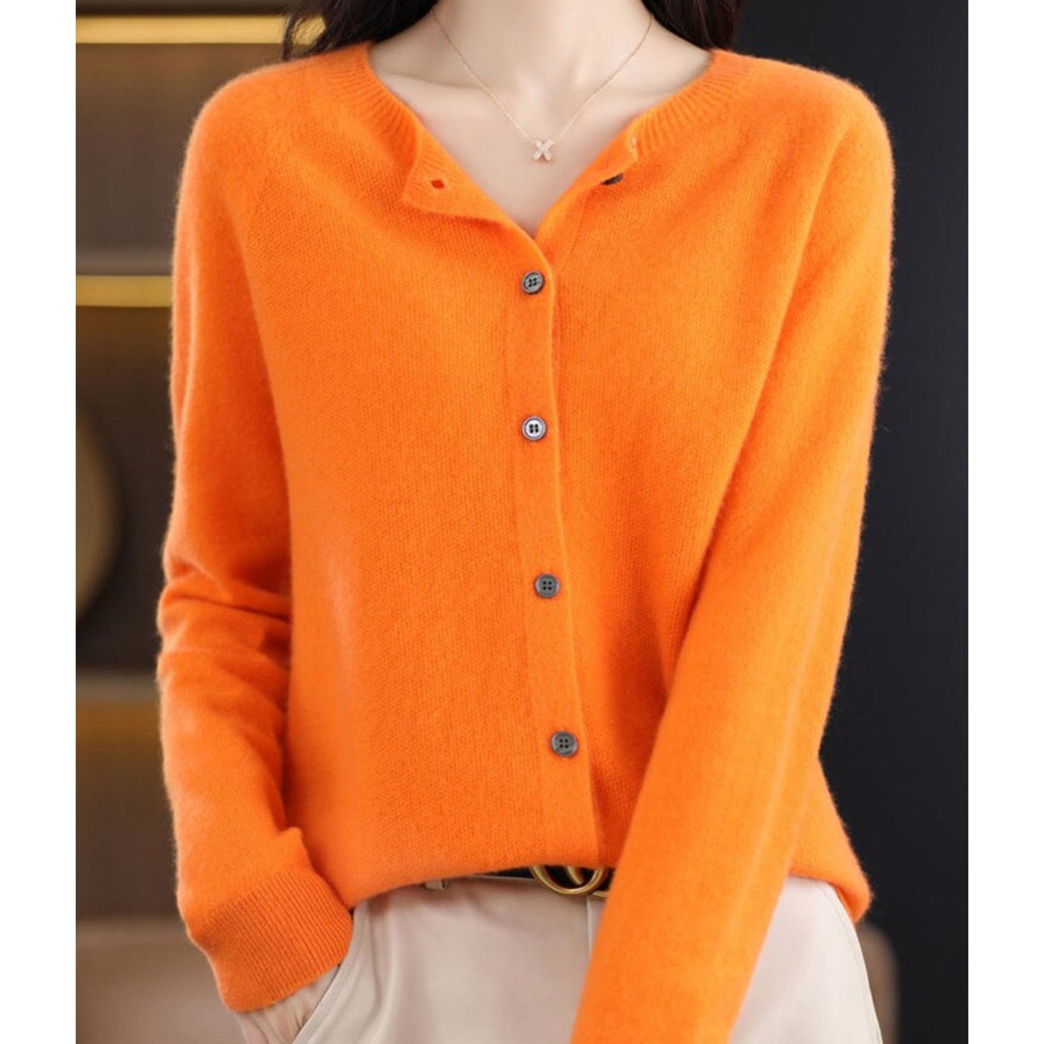 Valerie - Women's Cashmere Wool Knit Cardigan