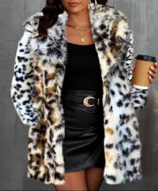 Venice - Women's Faux Fur Shawl Collar Coat