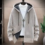 Vincent - Men's Fleece-Lined Knit Hooded Jacket 4