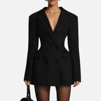 Viola - Women's Double-Breasted Blazer Dress