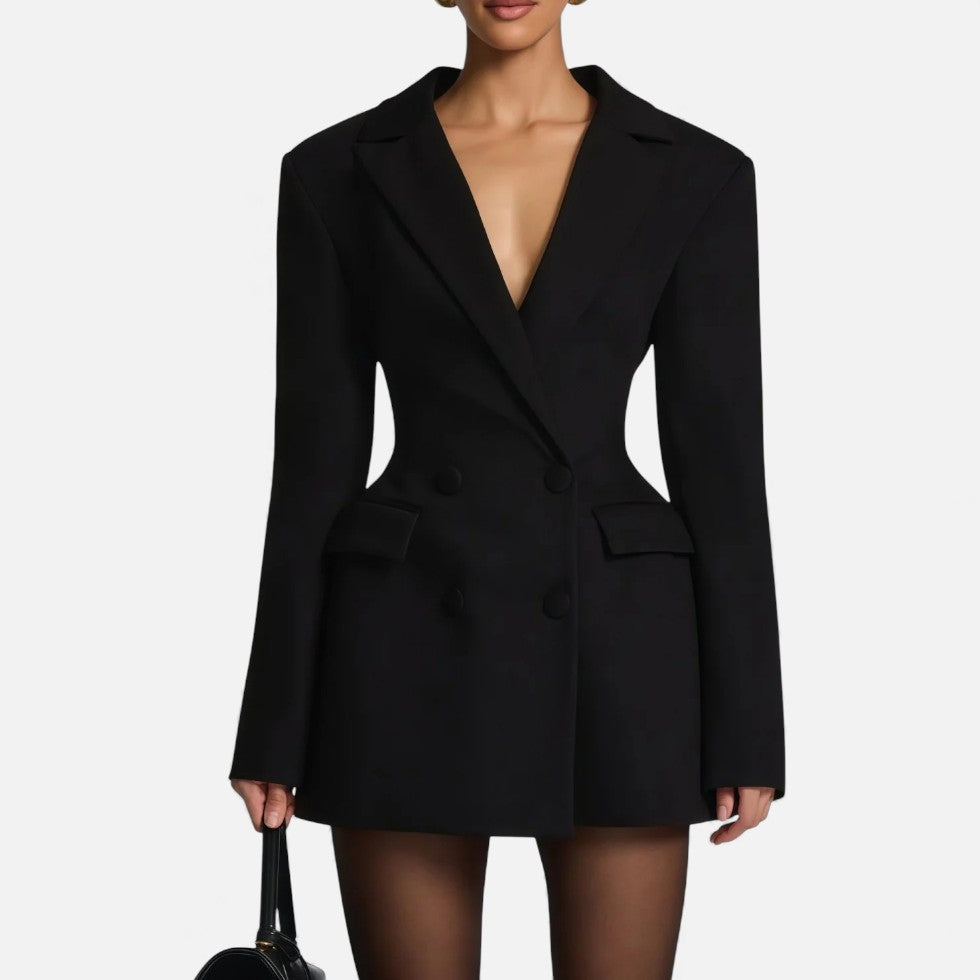 Viola - Women's Double-Breasted Blazer Dress