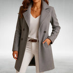 Vivienne - Women's Tailored Longline Wool Coat