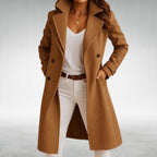 Vivienne - Women's Tailored Longline Wool Coat