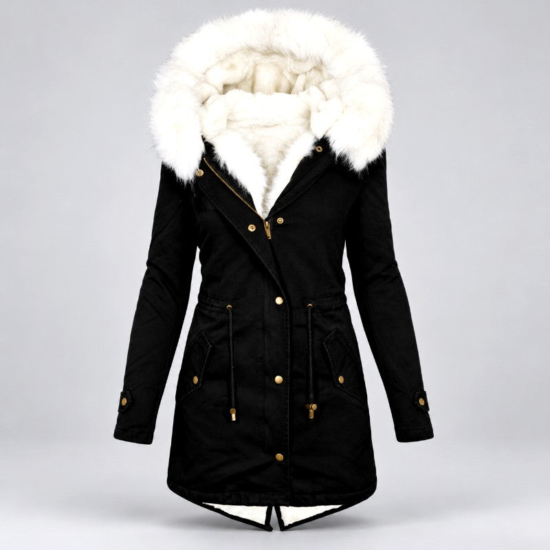 Wendy - Women's Parka with Drawstring Waist and Front Pockets 2