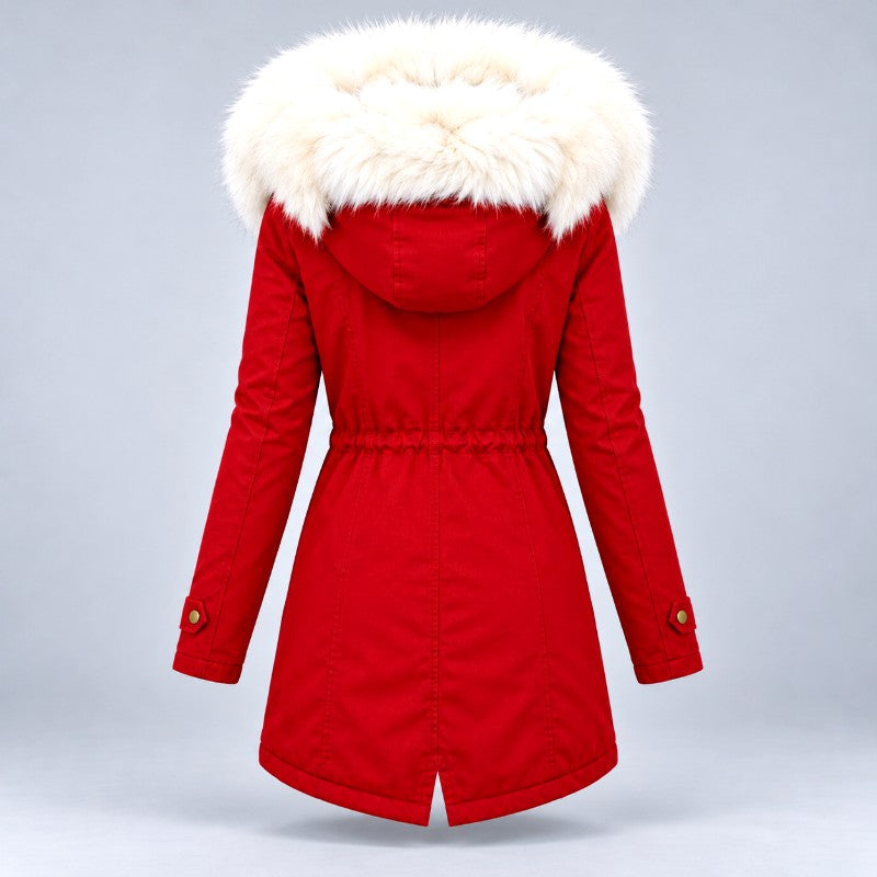 Wendy - Women's Parka with Drawstring Waist and Front Pockets 6